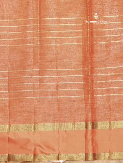 Kota Tissue Silk Saree Light Grey Colour With Gap Border