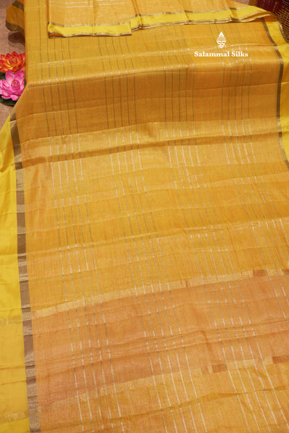 Kota Tissue Silk Saree Light Grey Colour With Gap Border