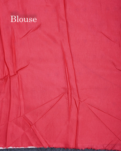 Black Wave Pattern Banarasi Semi Georgette Saree With Contrast Red Blouse