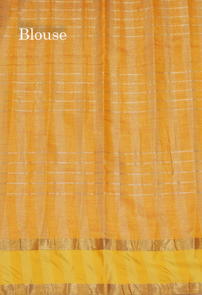 Kota Tissue Silk Saree Light Grey Colour With Gap Border