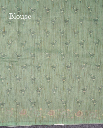 Beautiful Light Elaichi Green Kota Cotton Fancy Saree With Small Embrodiery Border