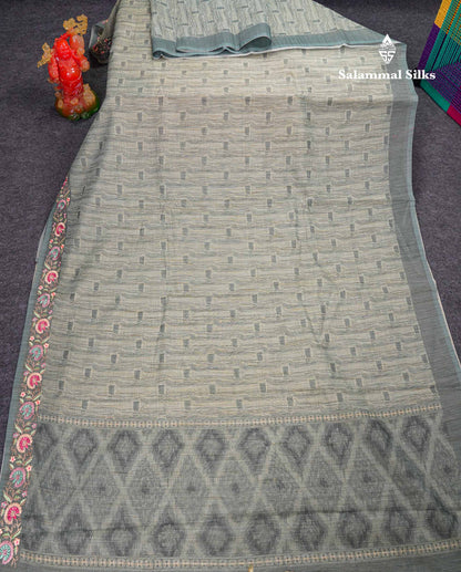 Beautiful Light Elaichi Green Kota Cotton Fancy Saree With Small Embrodiery Border
