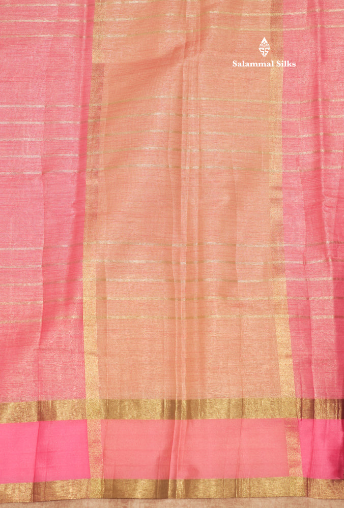 Kota Tissue Silk Saree Light Grey Colour With Gap Border