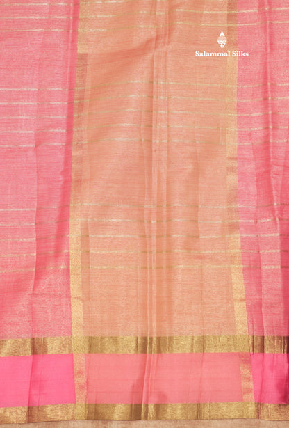 Kota Tissue Silk Saree Light Grey Colour With Gap Border