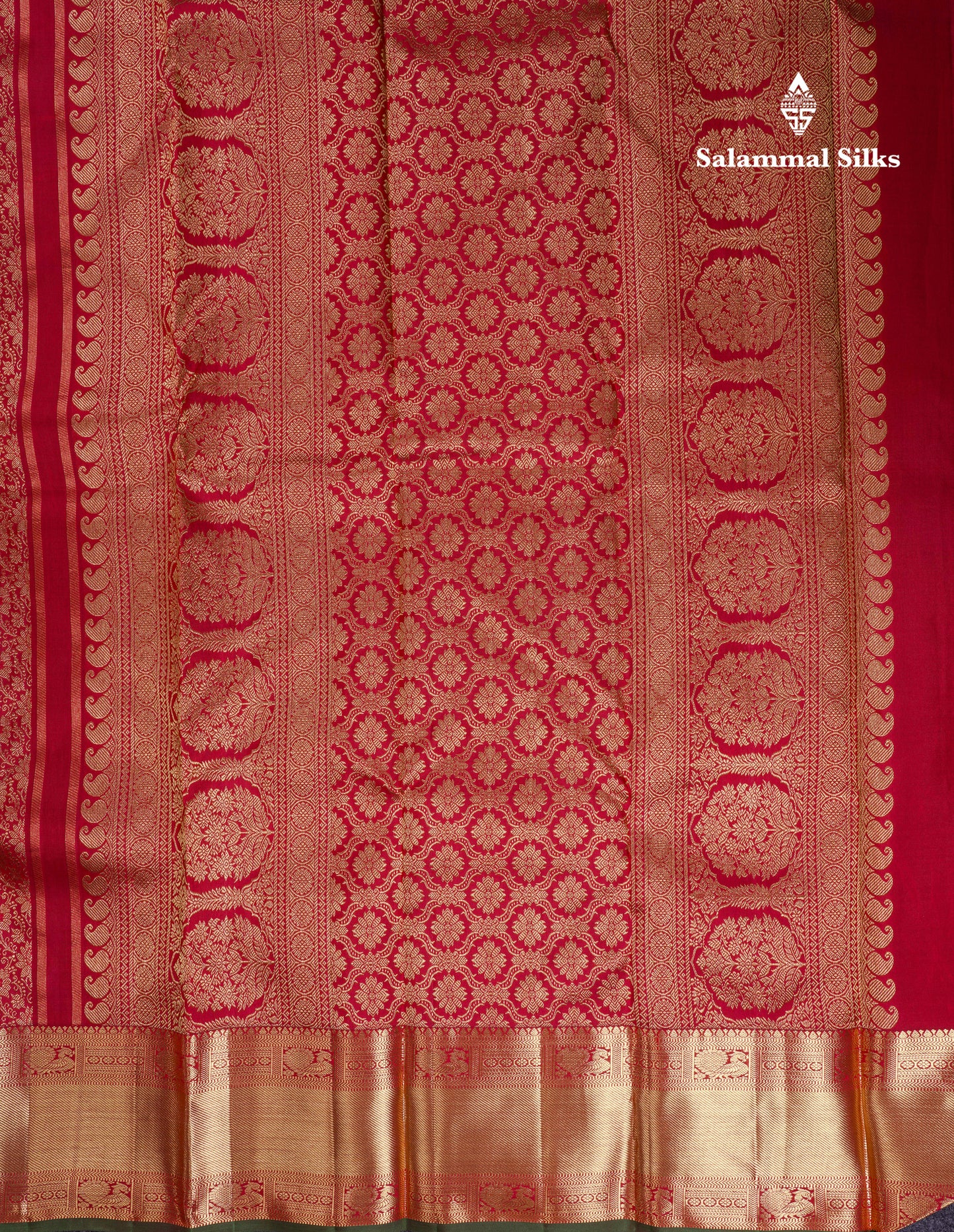 Beautiful Maroon Bridal Pure Kanjivaram Silk Saree With Contrast Bottle Green Blouse