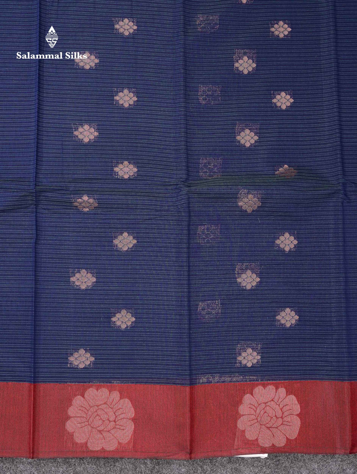 Beautiful Brown Copper Zari Butta Kota Cotton Saree With Contrast Dark Brown Border