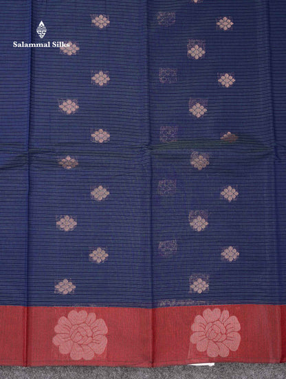 Beautiful Brown Copper Zari Butta Kota Cotton Saree With Contrast Dark Brown Border