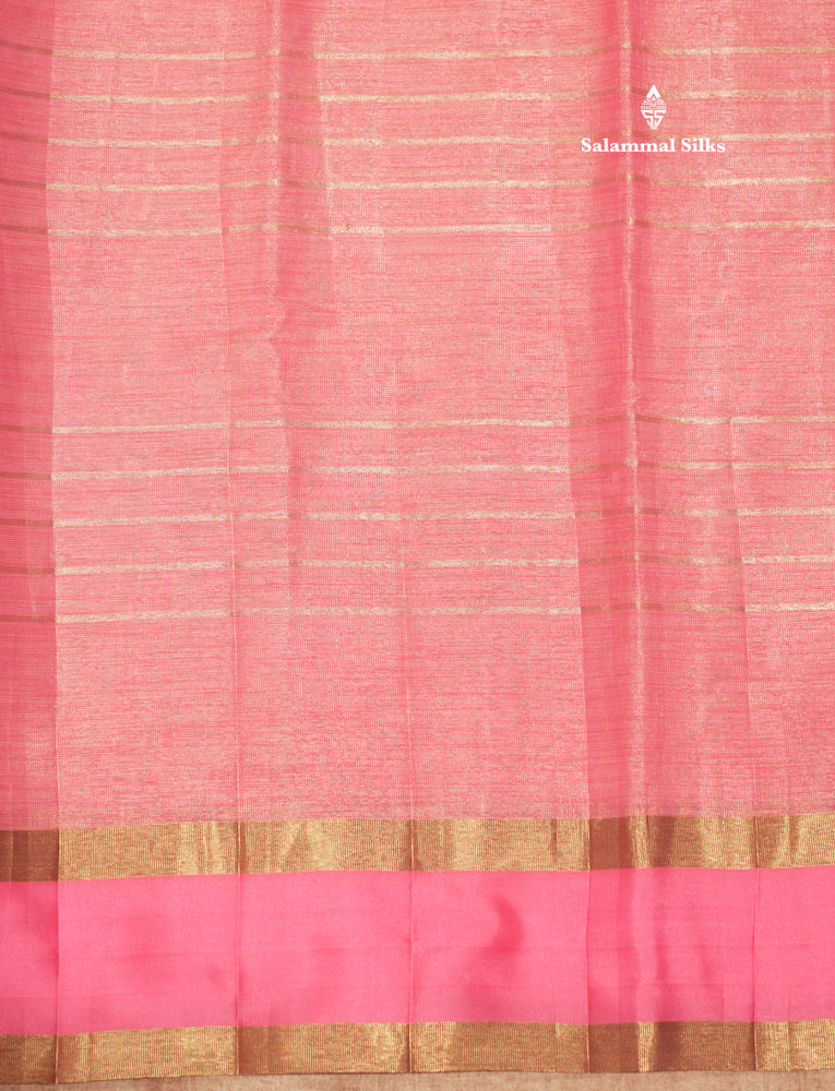 Kota Tissue Silk Saree Light Grey Colour With Gap Border