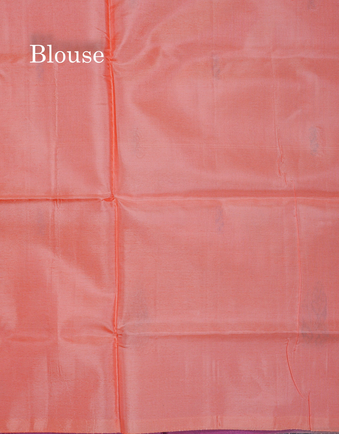 Dark Purple Thread work Buttas Banana Pinth Saree (Vaazhainaar Pattu) With Contrast Dark Peach Blouse