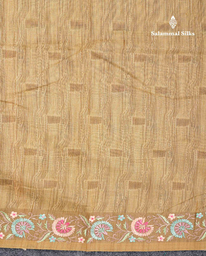 Beautiful Light Elaichi Green Kota Cotton Fancy Saree With Small Embrodiery Border