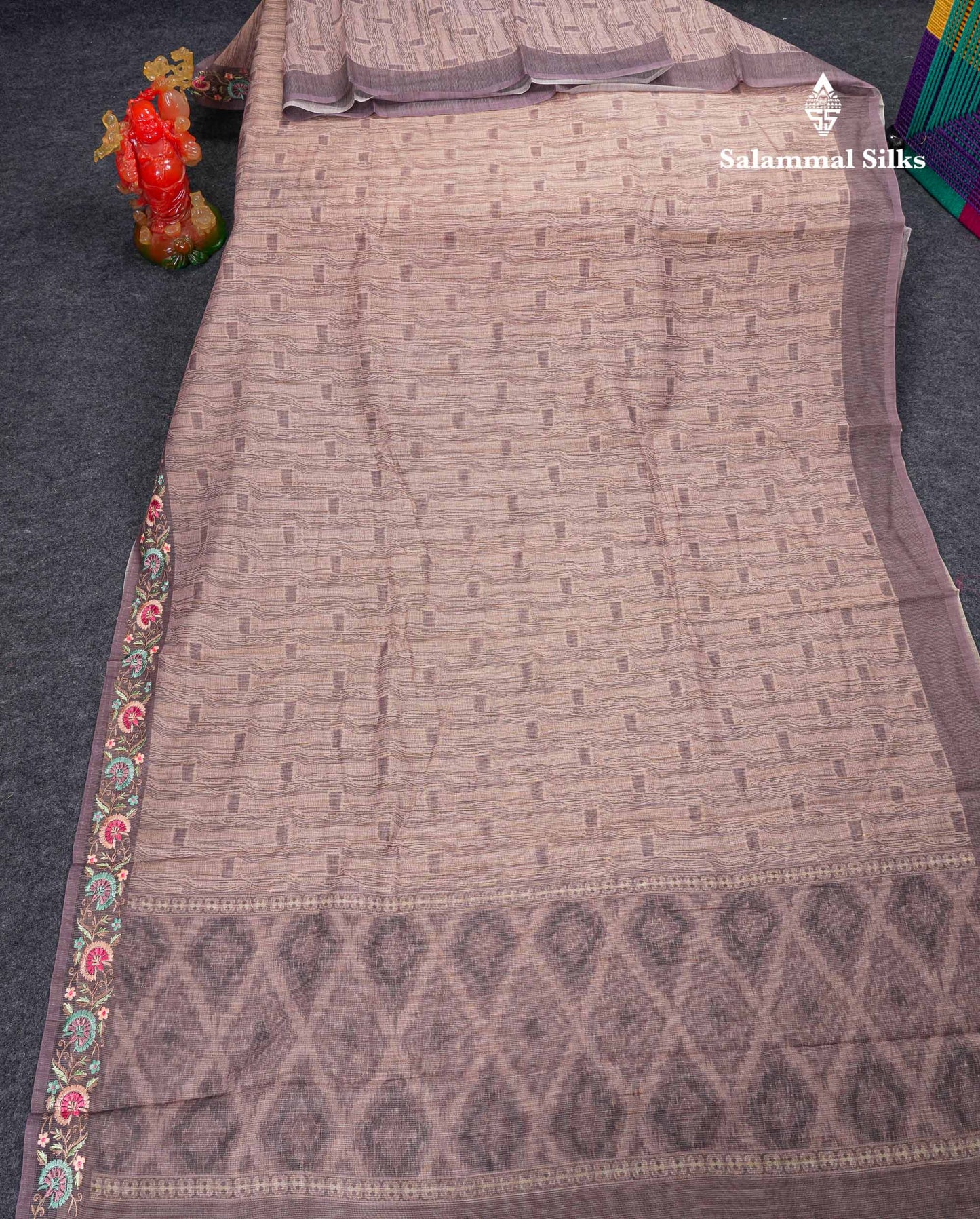 Beautiful Light Elaichi Green Kota Cotton Fancy Saree With Small Embrodiery Border