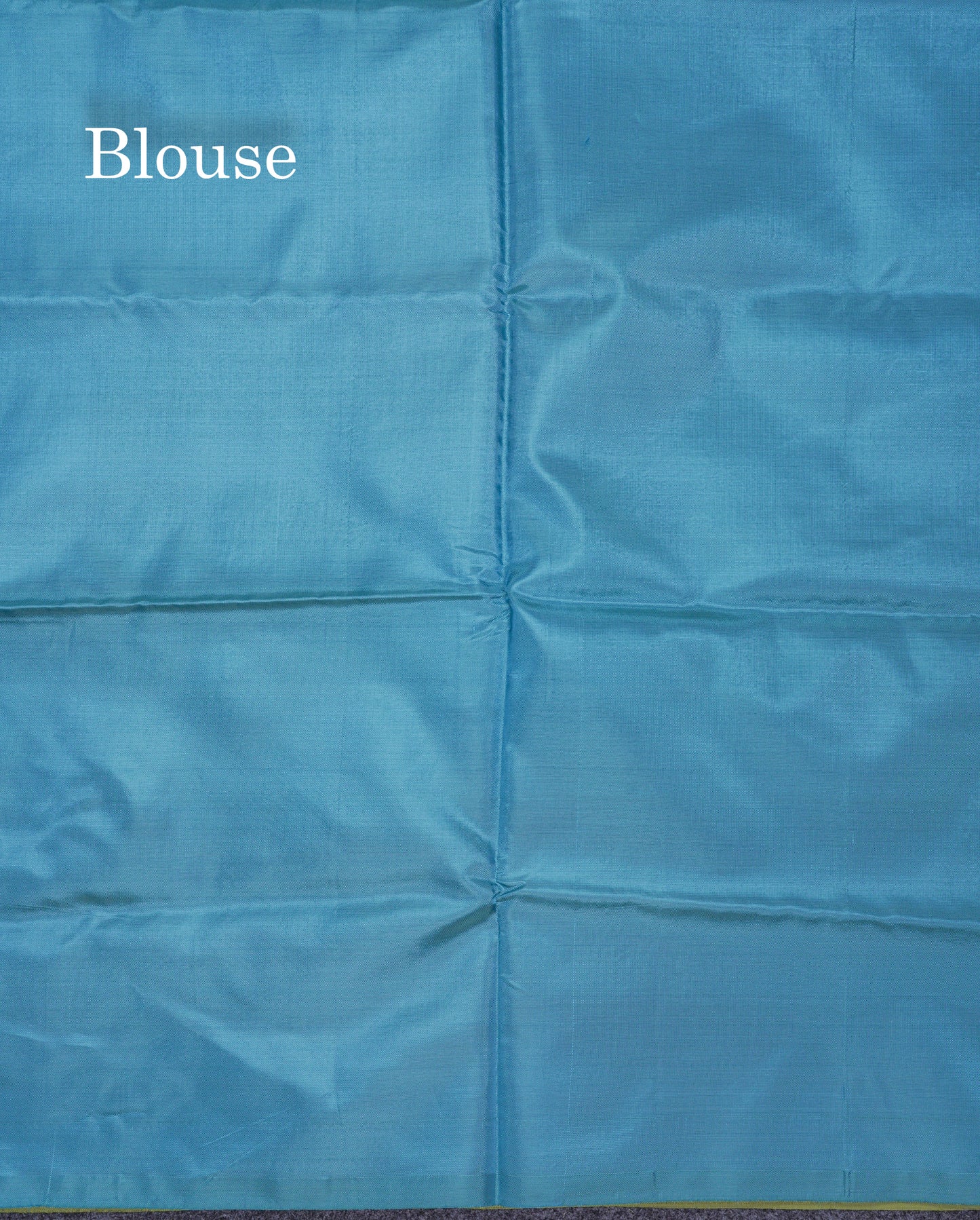 Parrot Green Thread work Buttas Banana Pinth Saree (Vaazhainaar Pattu) With Contrast Light Blue Blouse