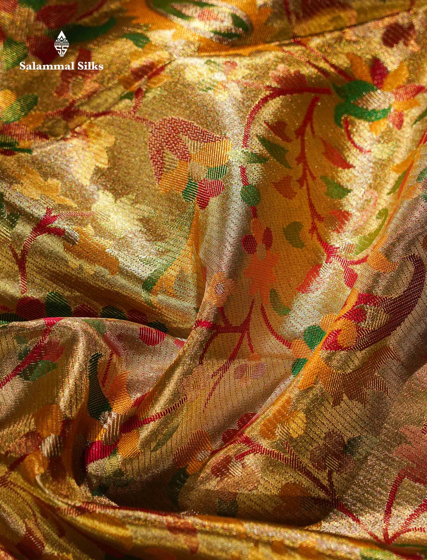 Beautiful Gold Tissue Menakari Work Bridal Pure Kanjivaram Silk Saree With Contrast Pink Traditional Border