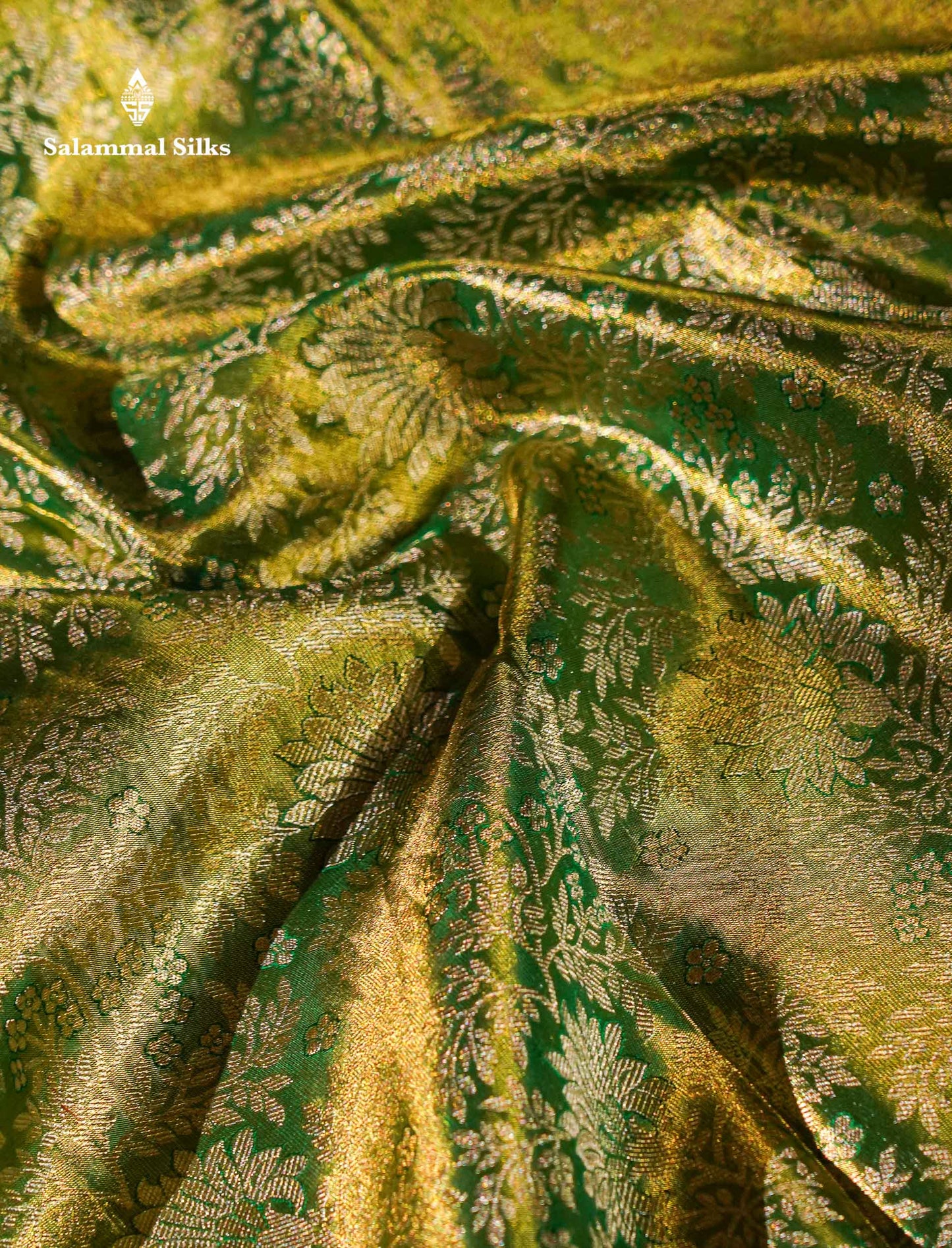 Beautiful Light Green Bridal Pure Kanjivaram Silk Saree With Contrast Bottle Green Traditional Evening Morning Border