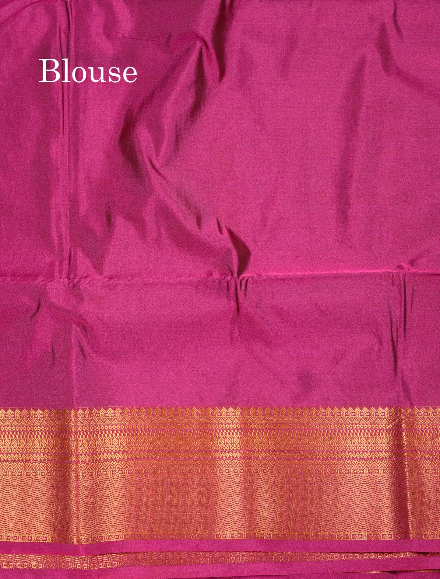Beautiful Peacock Green Silver & Gold Zari Semi Silk Saree With Contrast Dual Tone Pink Traditional Border