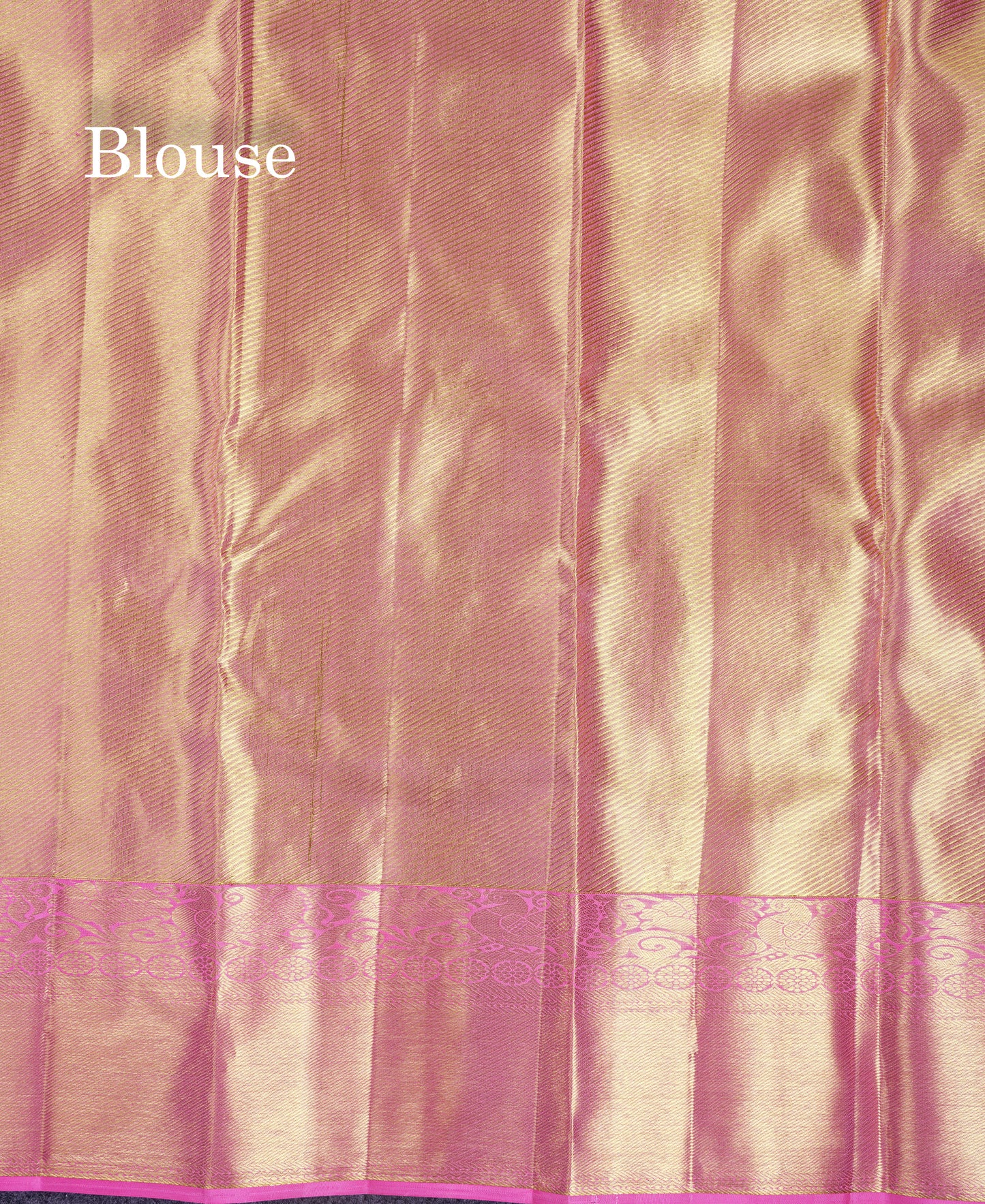 Beautiful Light Pink Tissue Bridal Pure Kanjivaram Silk Saree With Traditional Border