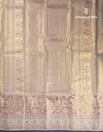 Beautiful Light Pista Green Tissue Bridal Menakari Work Pure Kanjivaram Silk Saree With Fancy Border