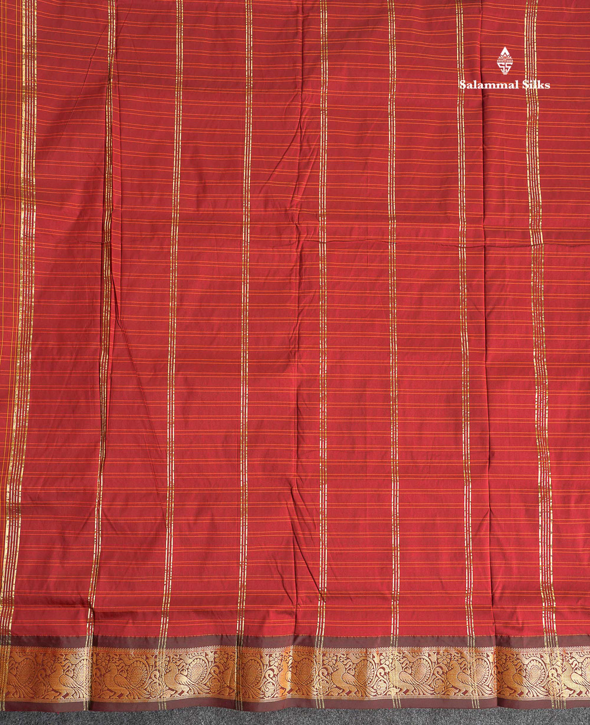 Semi Silk Saree - Teal Blue Colour Body Checks With Traditional Border | 9.5 Yards