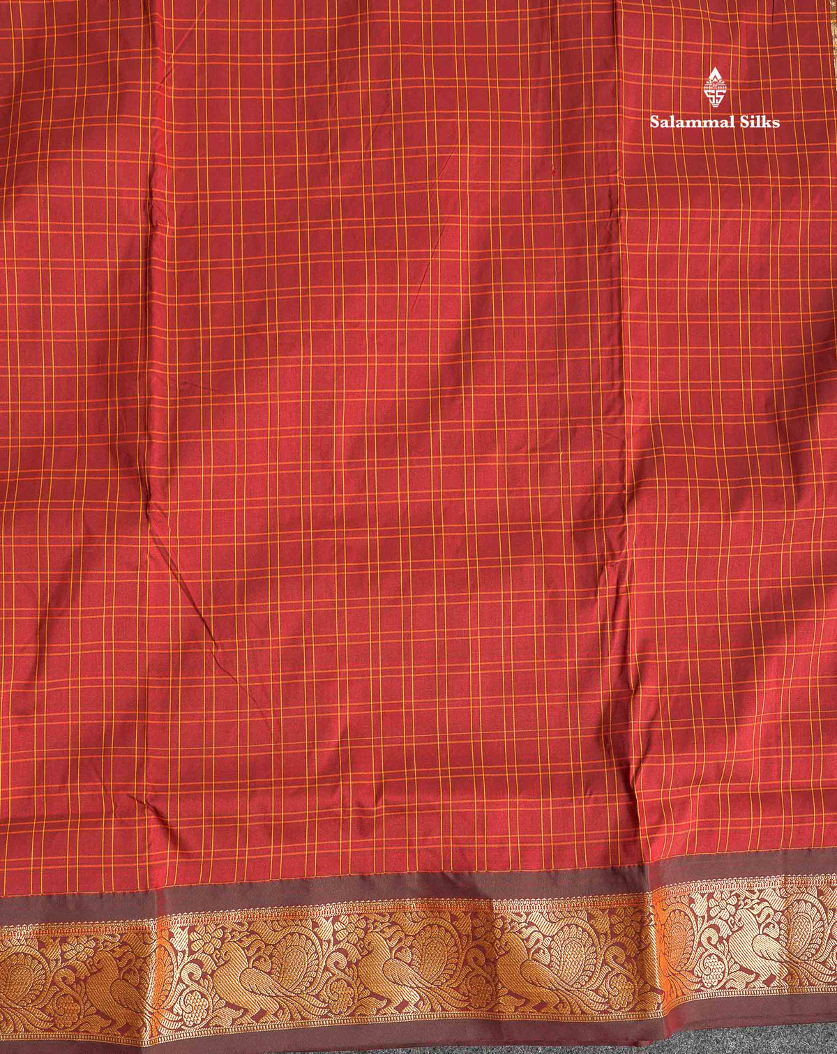 Semi Silk Saree - Teal Blue Colour Body Checks With Traditional Border | 9.5 Yards