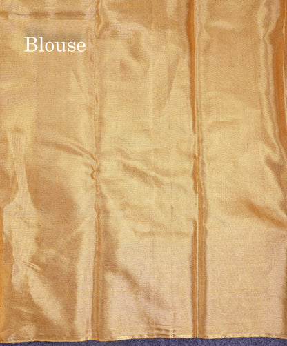 Beautiful Gold Tissue Bridal Pure Kanjivaram Silk Saree With Traditional Border