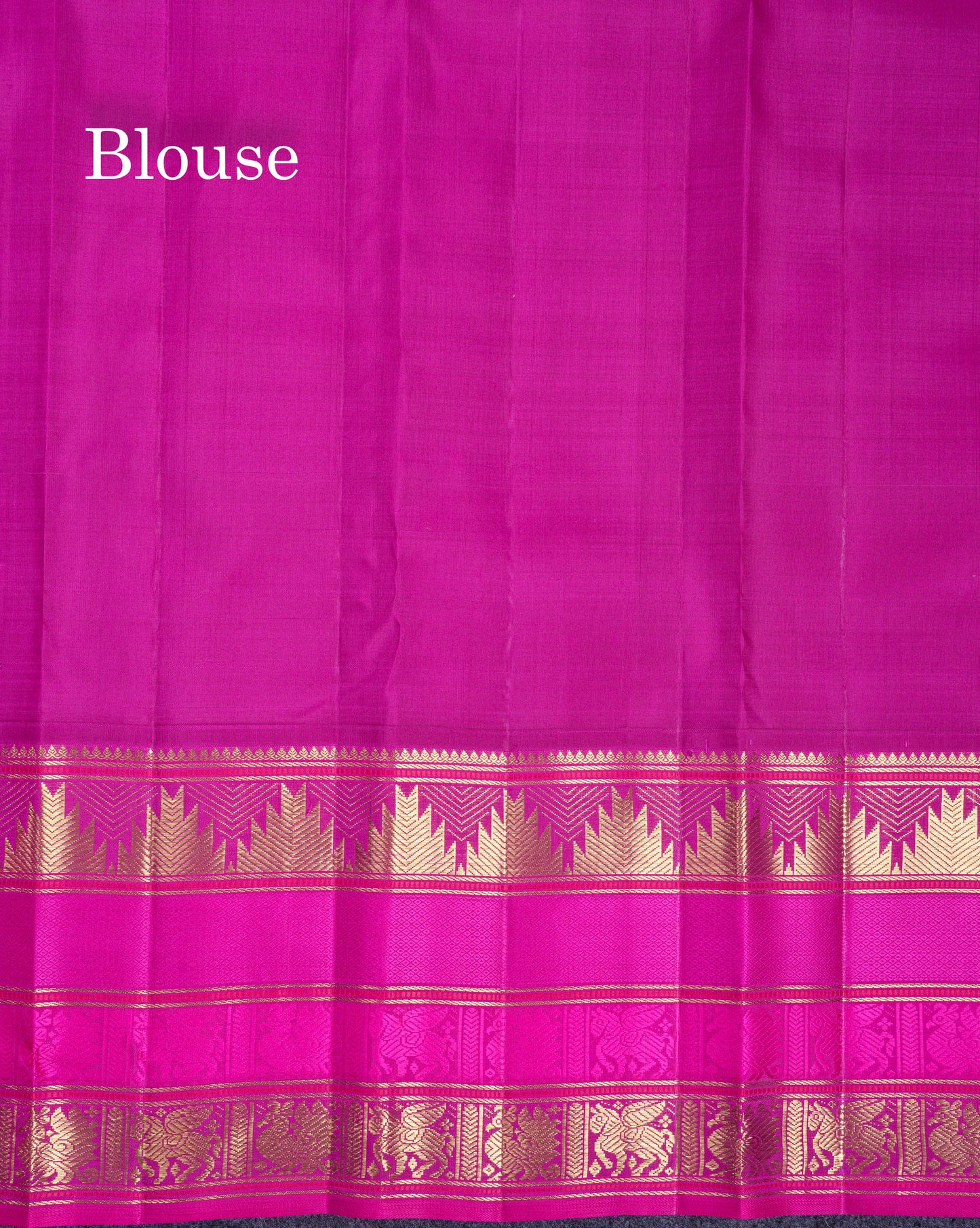 Beautiful Baby Pink Checks With Butta Pure Kanjivaram Silk Saree With Contrast Magenta Pink Traditional Long Border
