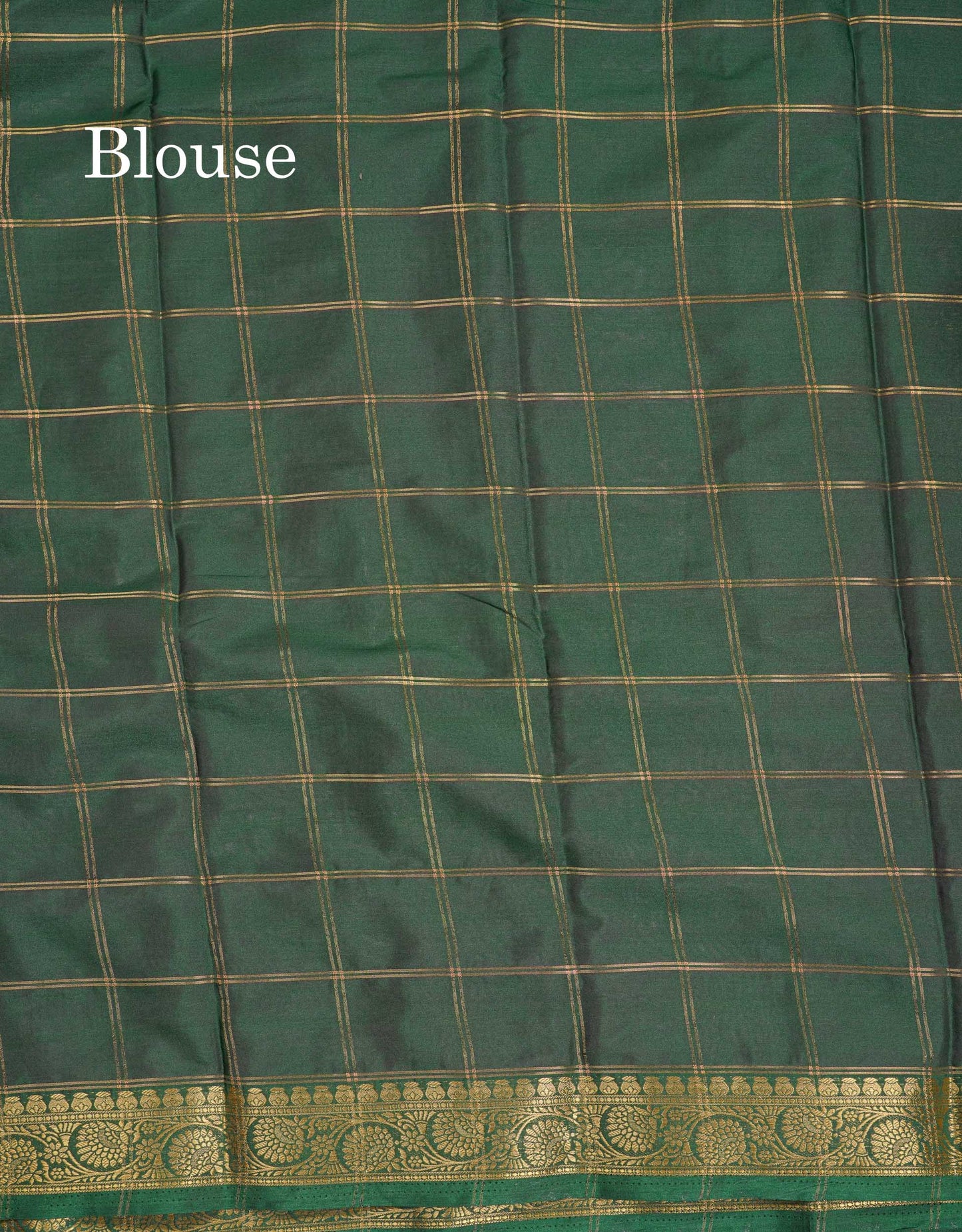 Beautiful Chilly Red Zari Checks Semi Mysore Silk Saree With Contrast Green Small Traditional Border