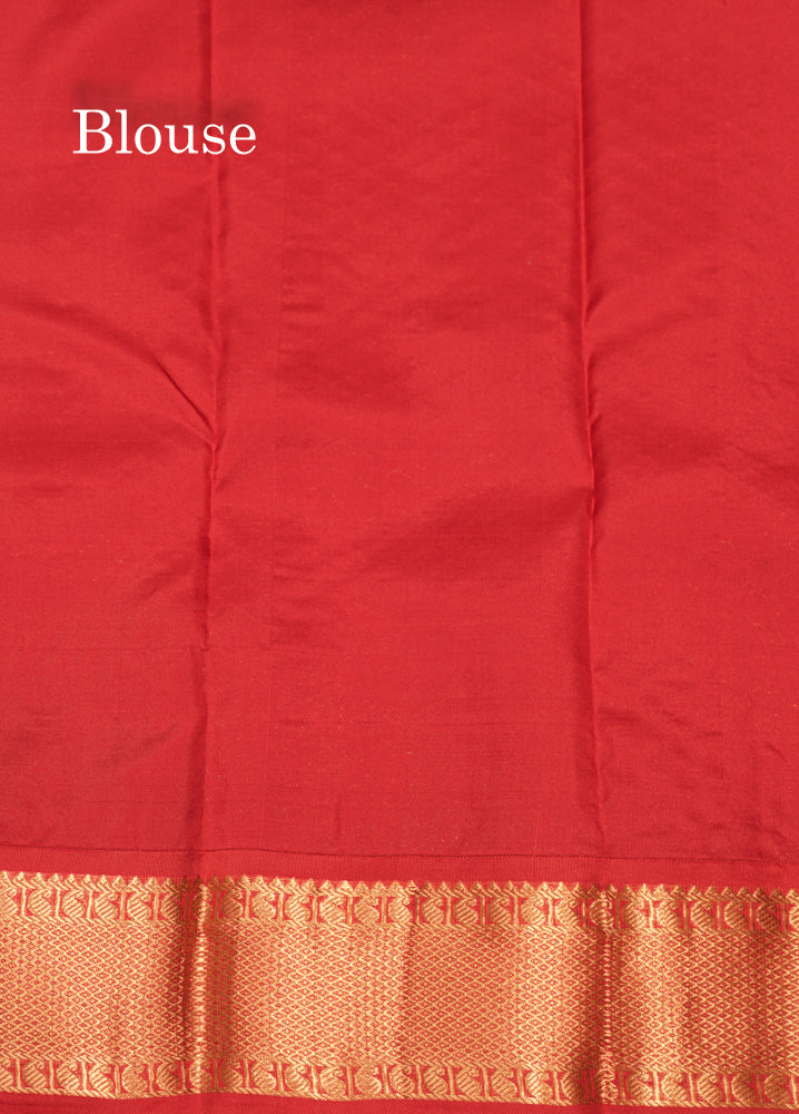Sky Blue Colour Pure Kanjivaram Silk Saree With Contrast Maroon Border