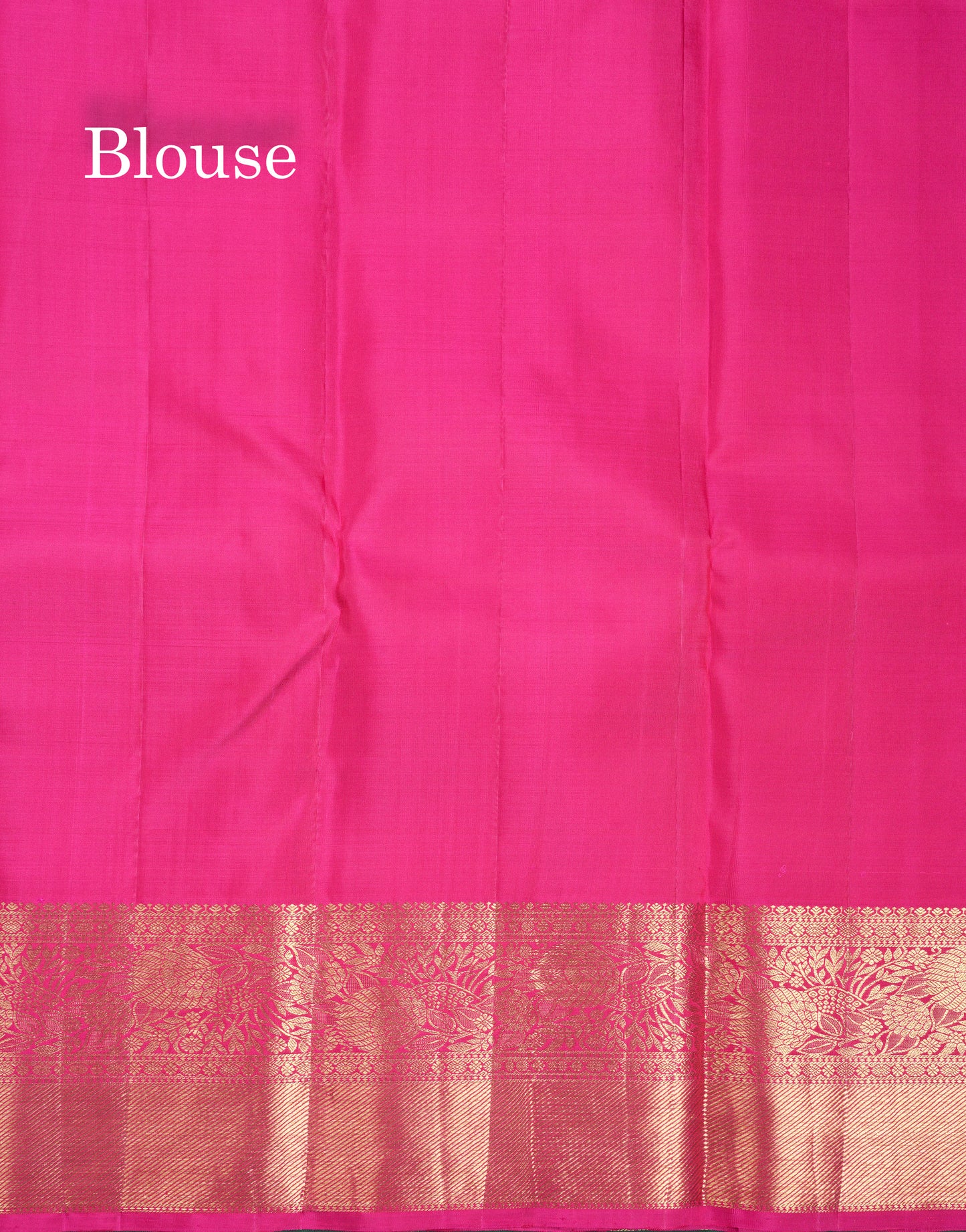 Beautiful Dual Tone Peacock Green Pure Kanjivaram Silk Saree With Contrast Pink Blouse