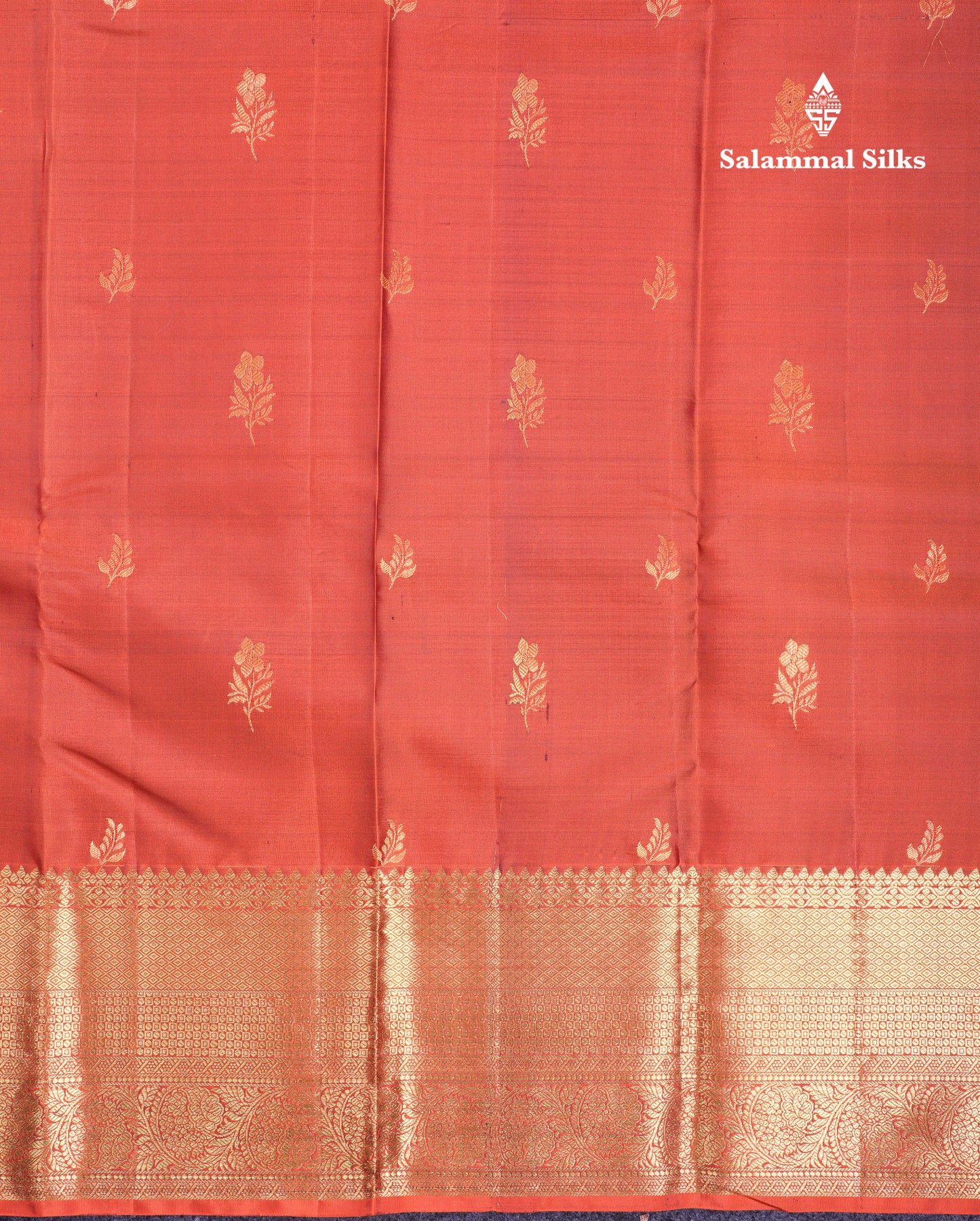 Beautiful Brown Pure Kanjivaram Silk Saree With Traditional Evening Morning Border