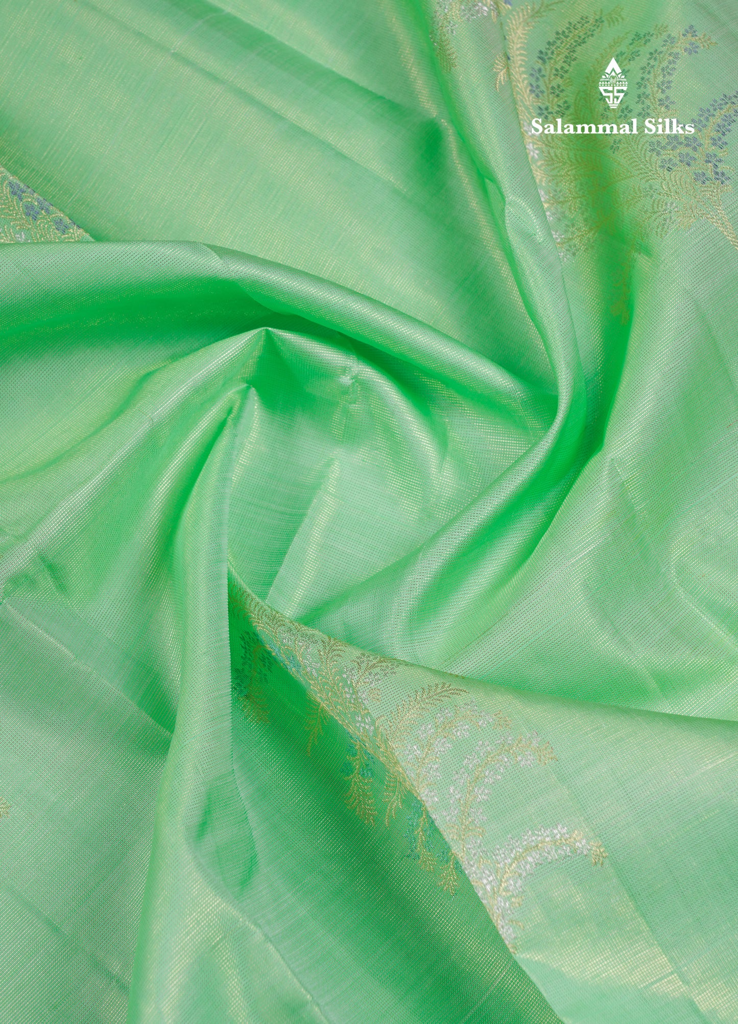 Beautiful Parrot Green Vaira Oosi Fancy Pure Kanjivaram Silk Saree With Contrast Pink Blouse