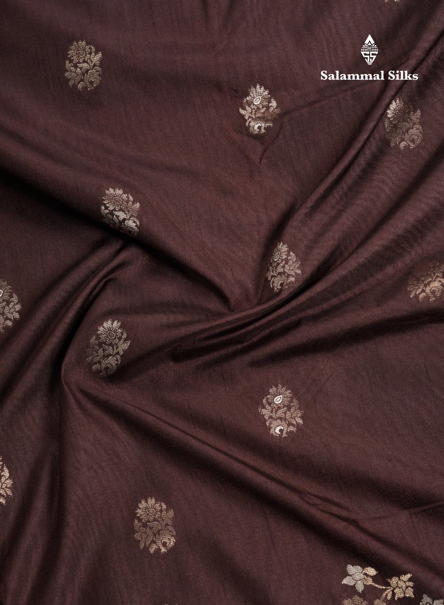 Brown Semi Raw Silk Saree With Fancy Self Border