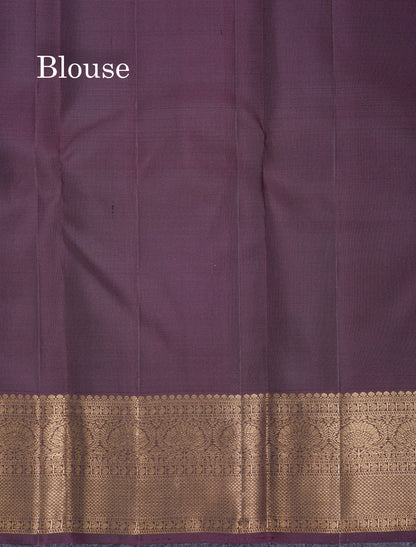 Beautiful Rust Orange Pure Kanjivaram Silk Saree With Contrast Dark Brown Traditional & Turning Border