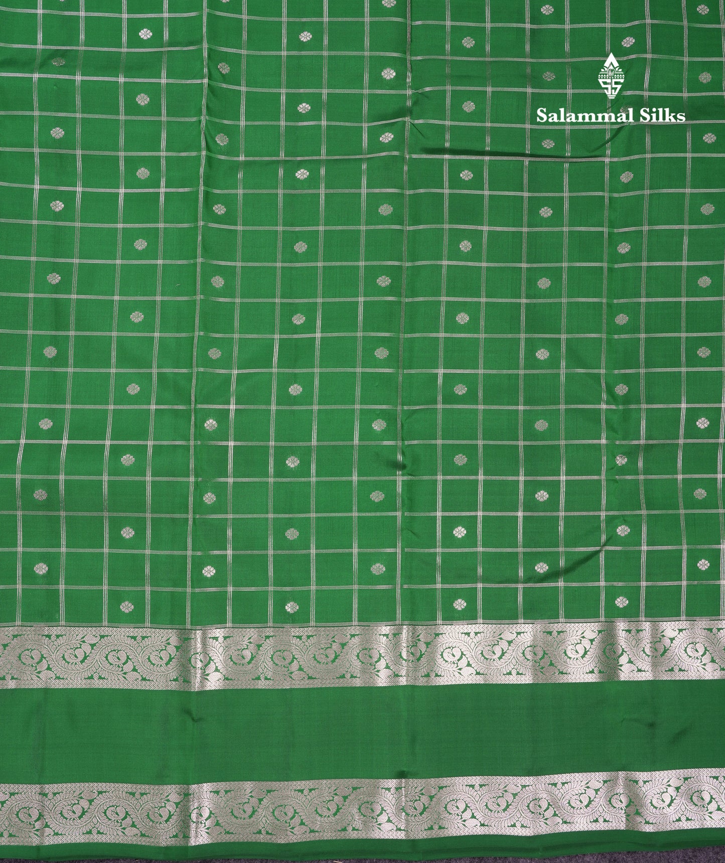 Beautiful Magenta Checks With Butta Puremix Silk Saree With Traditional Gap Border