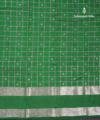 Beautiful Magenta Checks With Butta Puremix Silk Saree With Traditional Gap Border