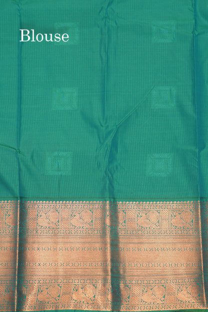 Violet Colour Zari Lines Semi Silk Saree With Saffire Green Border