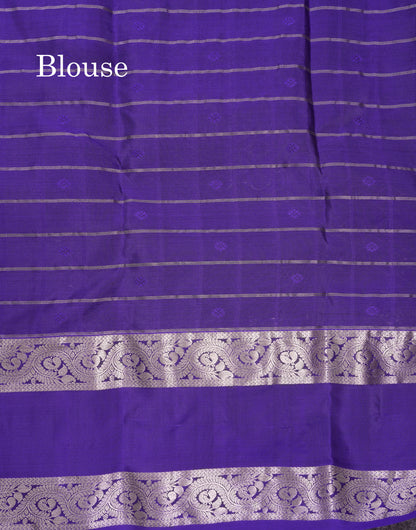 Beautiful Magenta Checks With Butta Puremix Silk Saree With Traditional Gap Border