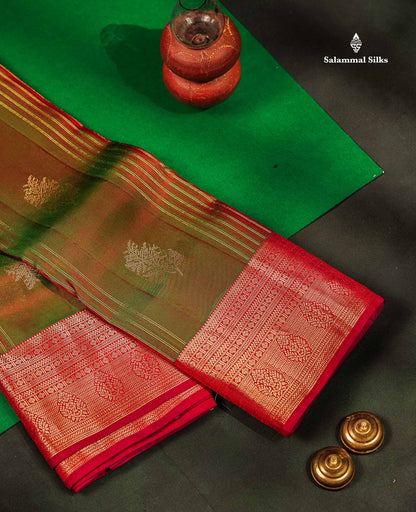 Beautiful Mango Yellow Zari Lines With Butta PureMix Silk Saree With Contrast Pink Traditional Border