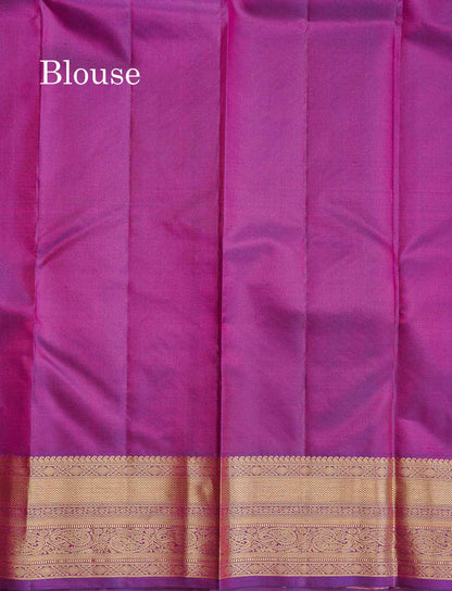 Pure Kanjivaram Silk Saree - Teal Blue Colour Body With Dark Navy Blue Border