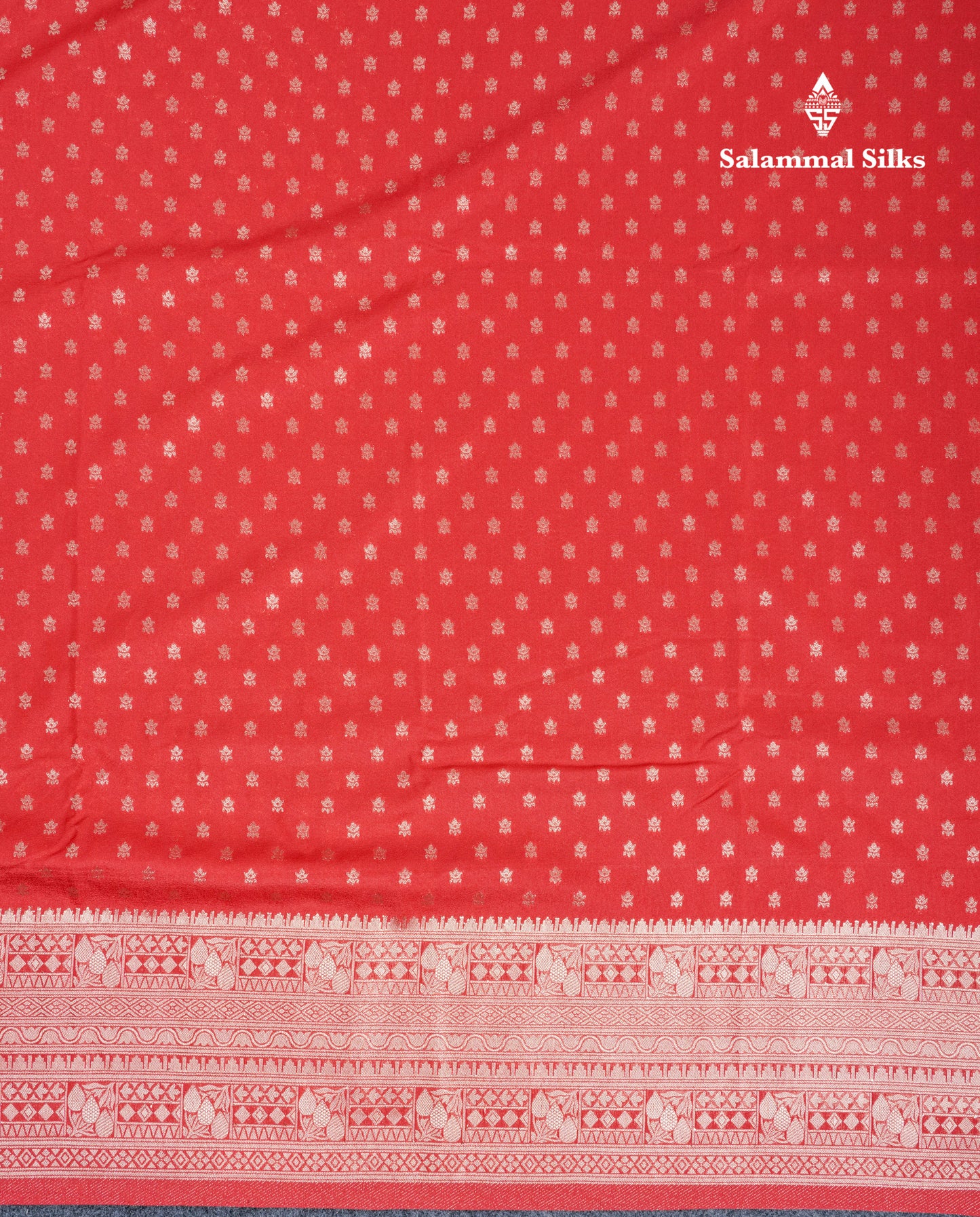 Beautiful Red Semi Georgette Saree With Fancy Self Evening Morning Border