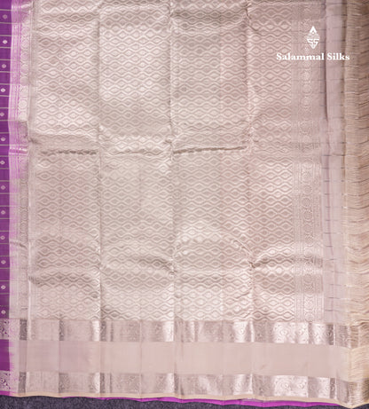 Beautiful Magenta Checks With Butta Puremix Silk Saree With Traditional Gap Border