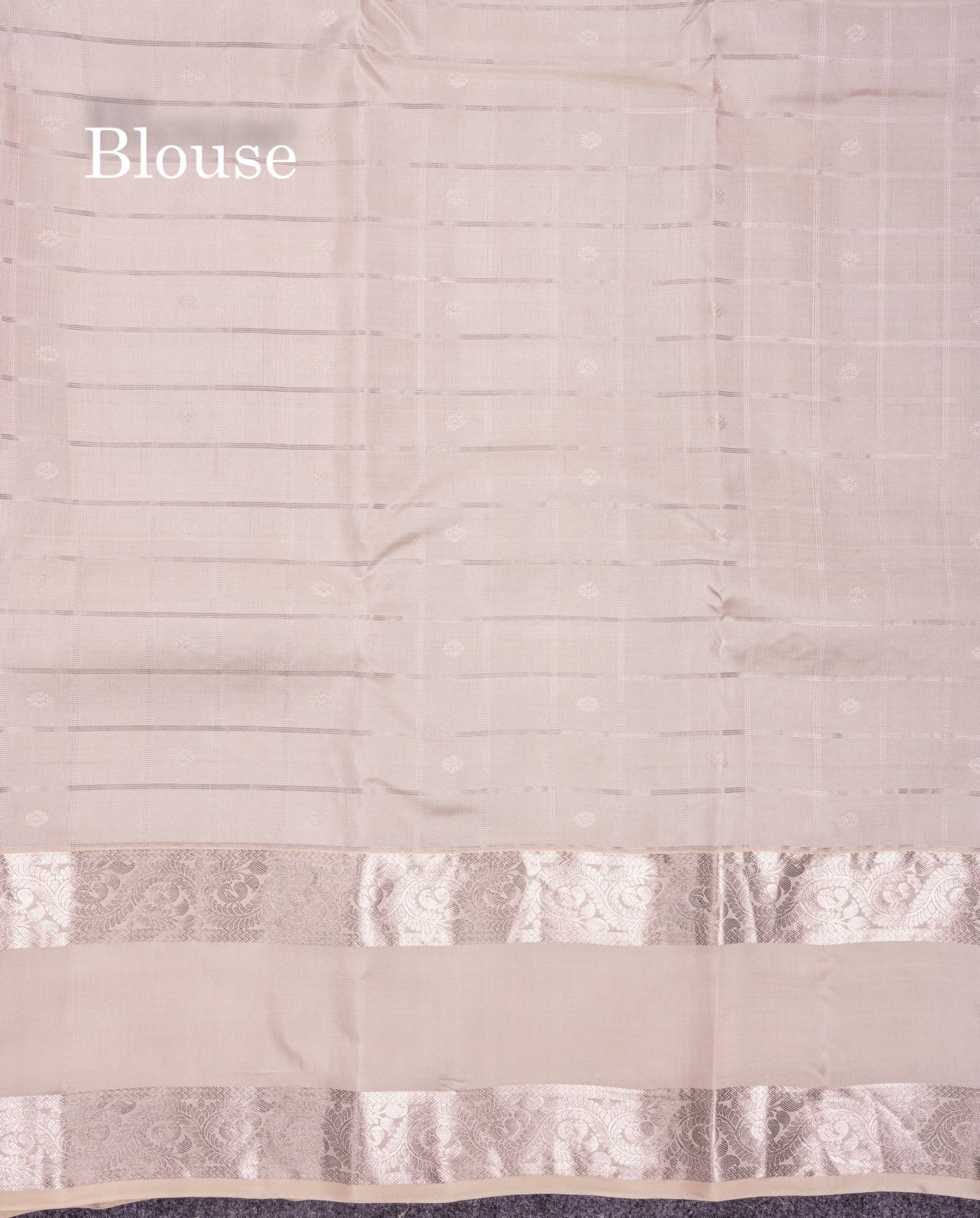 Beautiful Magenta Checks With Butta Puremix Silk Saree With Traditional Gap Border