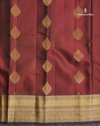Pure Kanjivaram Silk Saree - Teal Blue Colour Body With Dark Navy Blue Border