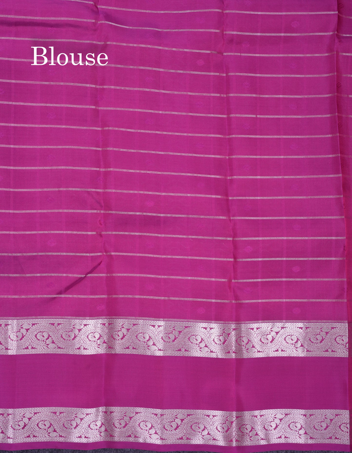 Beautiful Magenta Checks With Butta Puremix Silk Saree With Traditional Gap Border