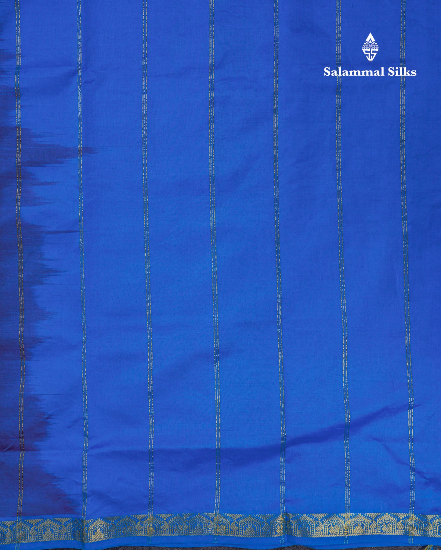 Beautiful Purple Plain Semi Silk Cotton Saree With Contrast Blue Blouse