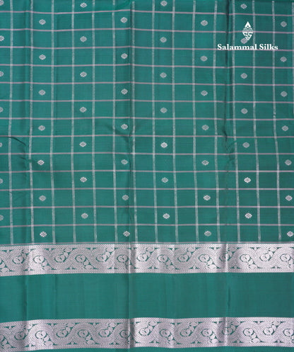 Beautiful Magenta Checks With Butta Puremix Silk Saree With Traditional Gap Border
