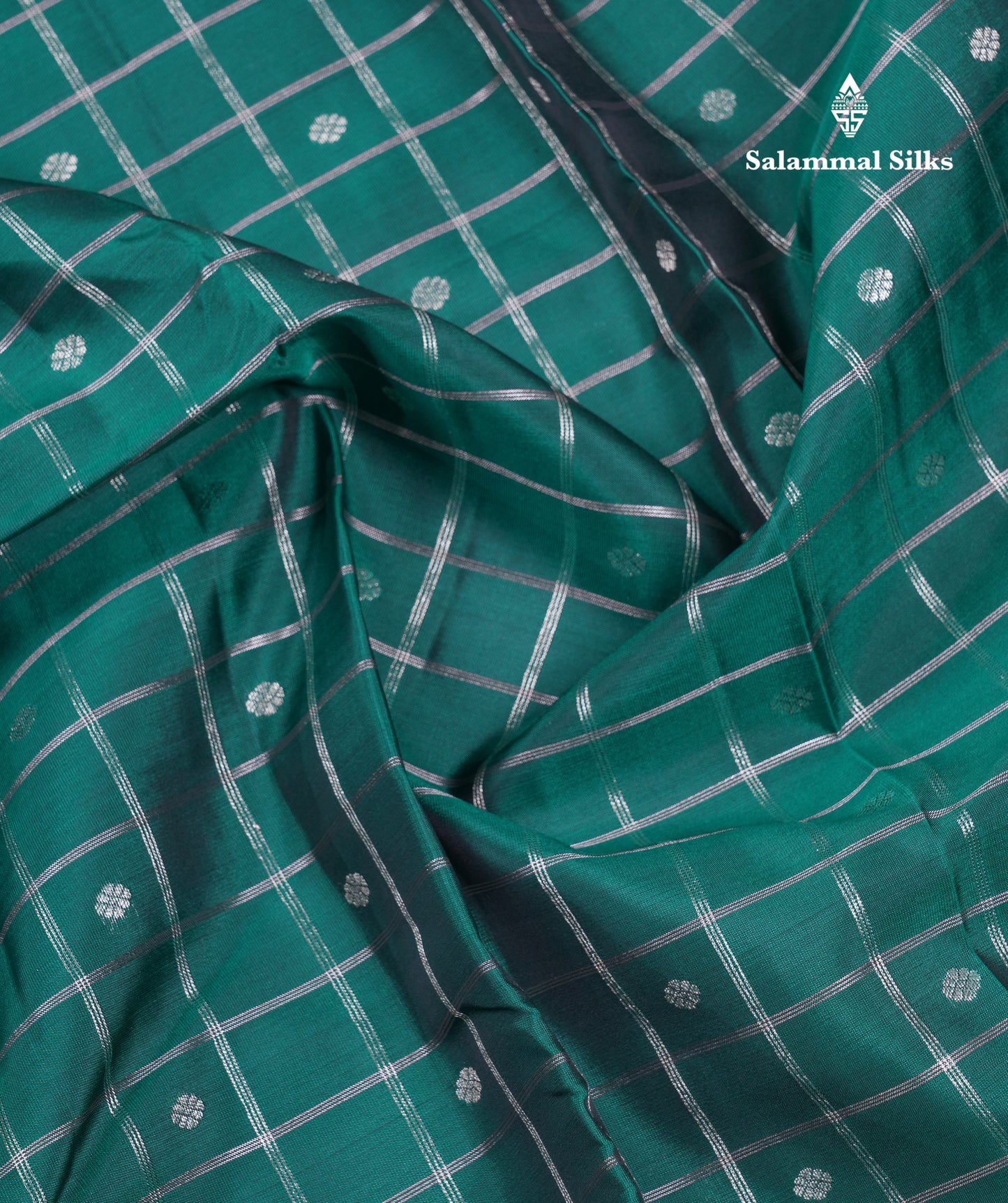 Beautiful Magenta Checks With Butta Puremix Silk Saree With Traditional Gap Border