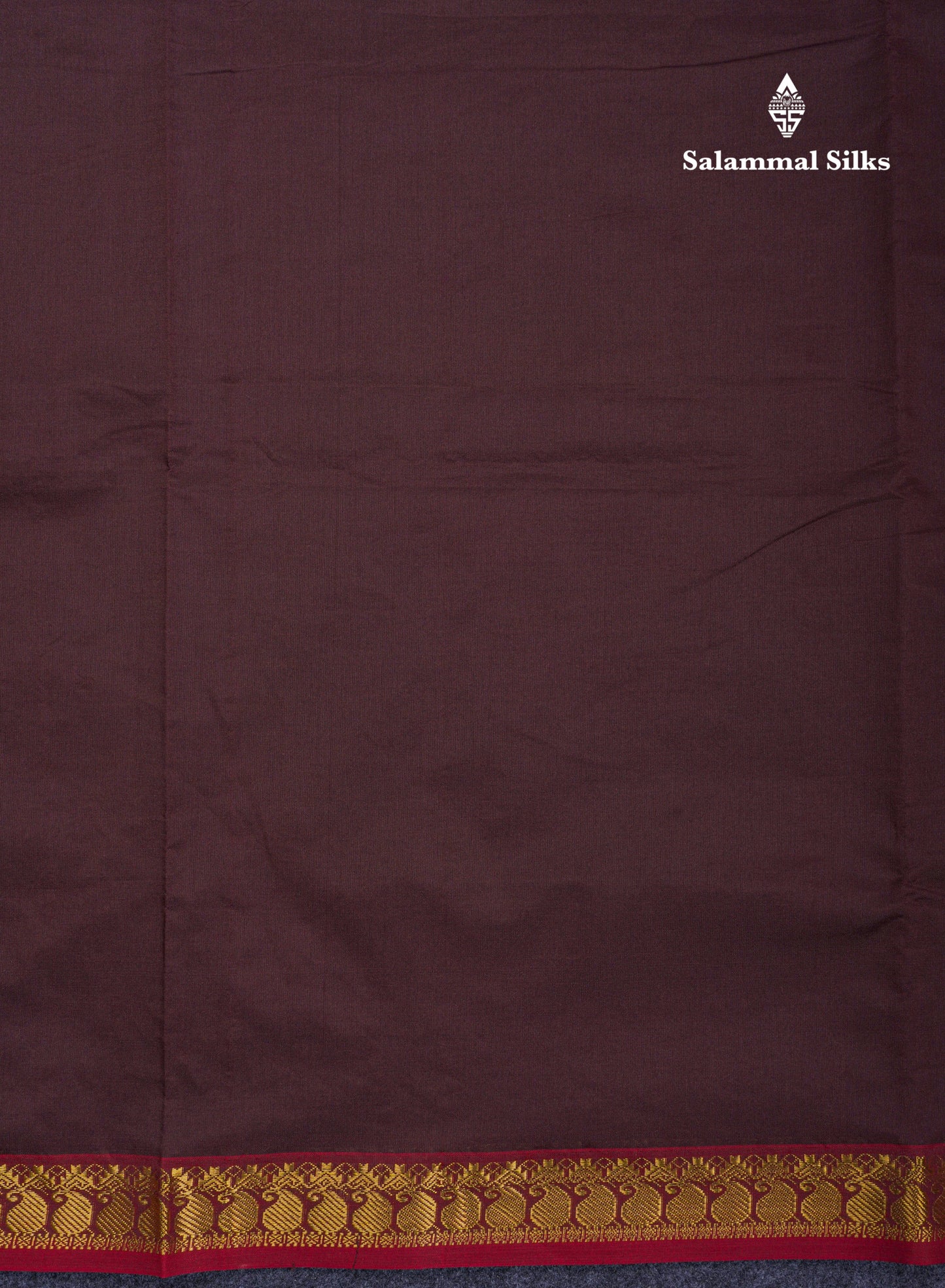 Beautiful Dark Brown Semi Silk Cotton Saree With Contrast Rani Pink Blouse
