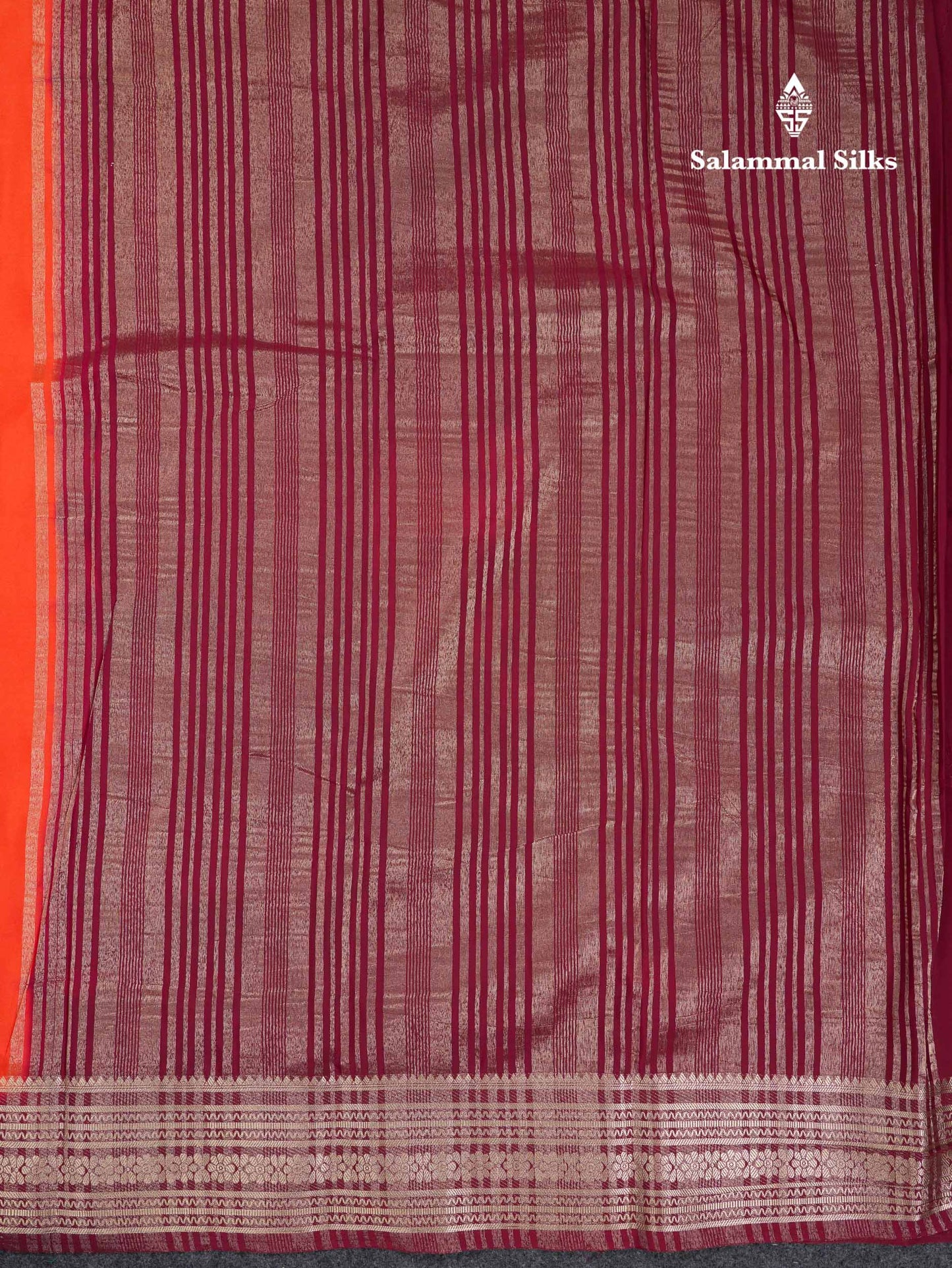Beautiful Navy Blue Plain Semi Mysore Silk Saree With Contrast Pink Traditional Border