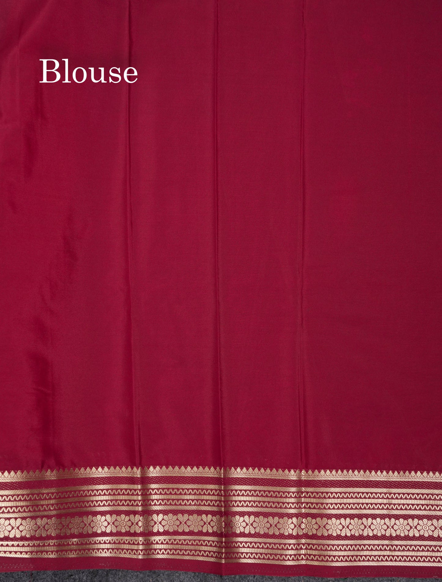Beautiful Navy Blue Plain Semi Mysore Silk Saree With Contrast Pink Traditional Border