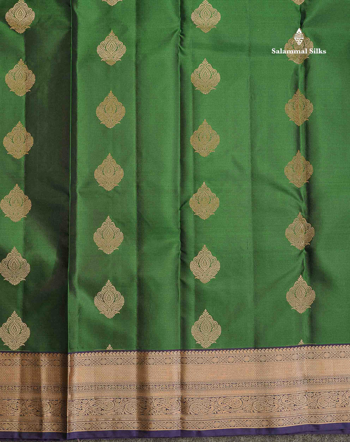 Pure Kanjivaram Silk Saree - Teal Blue Colour Body With Dark Navy Blue Border